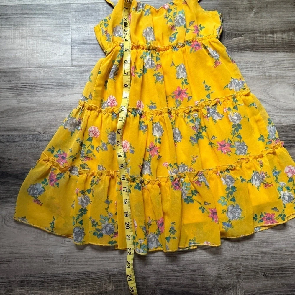 Rare Editions Yellow Floral Kids Dress